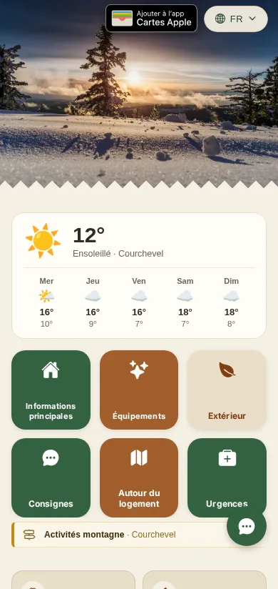 Livret d'accueil digital LodgBoost scanné par un voyageur sur son téléphone