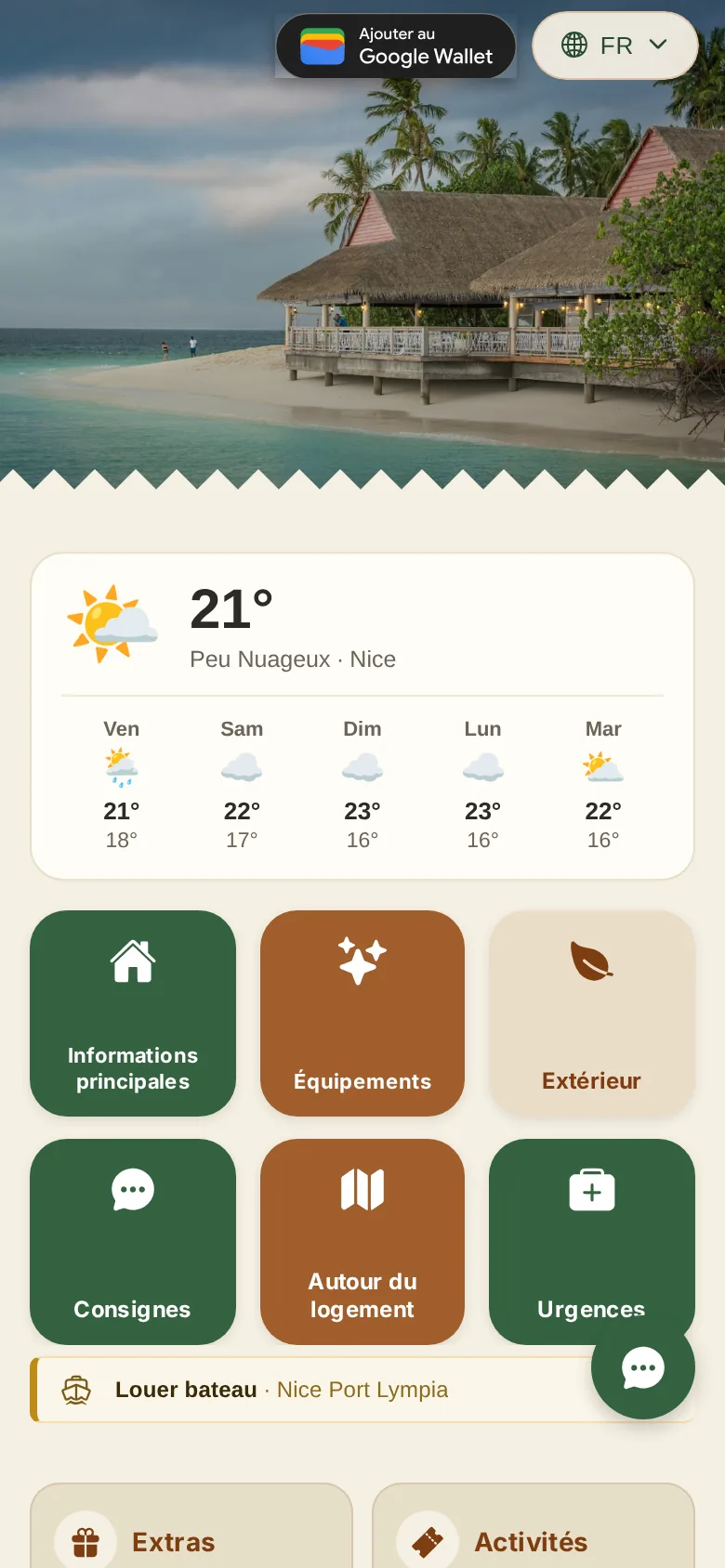 Livret LodgBoost — villa à Nice avec location de bateau Click&Boat